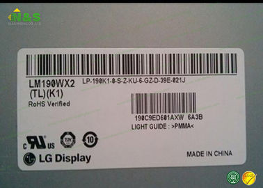 Σκληρό πλακάκι επιστρώματος LM190WX2-TLK1 LCD LG 19,0 ίντσα με την ενεργό περιοχή 408.24×255.15 χιλ.