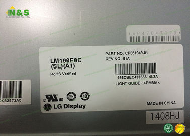 LM190E0C-SLA1 κανονικά μαύρη οθόνη lap-top LCD 19,0 ίντσας για τη βιομηχανική εφαρμογή