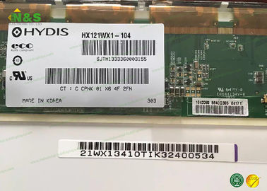 HX121WX1-104 βιομηχανικές επιδείξεις HYDIS LCD 12,1 ίντσα κανονικά μαύρη